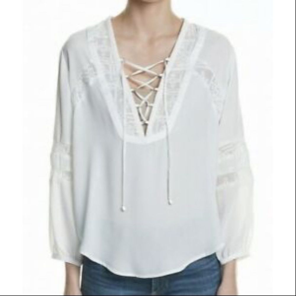 NWOT!  Dolce Vita white lace up top Sz. S